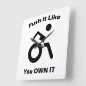 Duw het zoals u het EIGEN met Wheelstoel Vierkante Klok (Hoek)