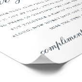 Duw-inkttoilettrouwbord Poster (Hoek)