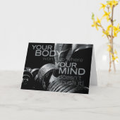 Duw je geest en lichaam - Workout Motivatie Kaart (Gele Bloem)