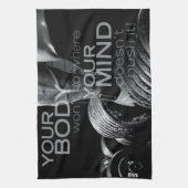 Duw je geest en lichaam - Workout Motivatie Theedoek (Verticaal)