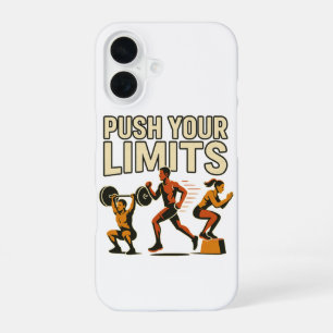 Duw Je Grenzen Motiverende Fitness Telefoon Wall iPhone 16 Hoesje