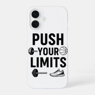 Duw Je Grenzen – Sportmotivatie iPhone 16 Hoesje