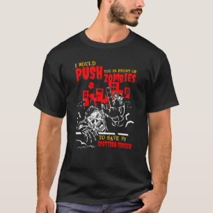 Duw je in Zombies om Scottish Terrier Funny te red T-shirt