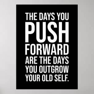 Duw jezelf, Gym, drukte, succes Motivatie Poster