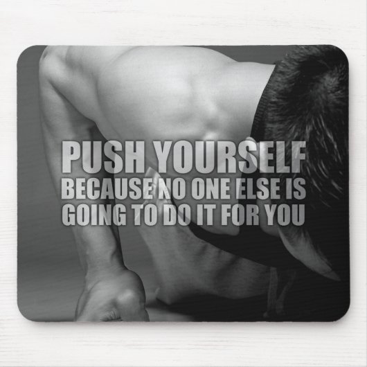 Duw jezelf - Workout Motivatie Muismat (Voorkant)