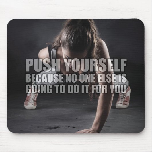 Duw jezelf - Workout Motivatie Muismat (Voorkant)