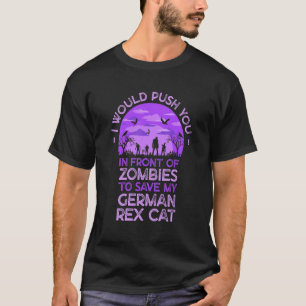 Duw Jou In Zombies Om Mijn Duitse Rex Kat Grappig T-shirt
