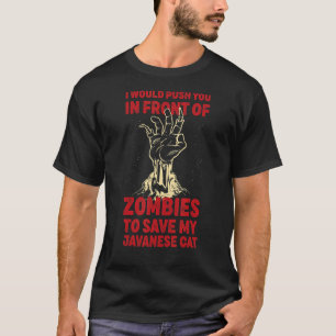 Duw Jou In Zombies Om Mijn Javaanse Kat Grappig Te T-shirt