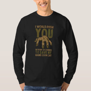 Duw Jou In Zombies Om Mijn Maine Coon Kat Te Redde T-shirt
