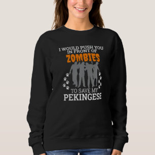 Duw Jou Voor Zombies Pekingees Hond Redden Ha Trui