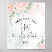 Duw kerstarm omhoog bij de warme chocoladebar poster (Voorkant)