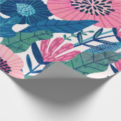 Duw kleurig tropisch bloesem cadeaupapier (Hoek)