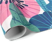 Duw kleurig tropisch bloesem cadeaupapier (Rol Hoek)