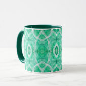 Duw Licht Groen Abstract Aquarel Kunst Mok (Voorkant links)