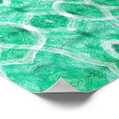 Duw Licht Groen Abstract Waterverf Kunst Poster (Hoek)