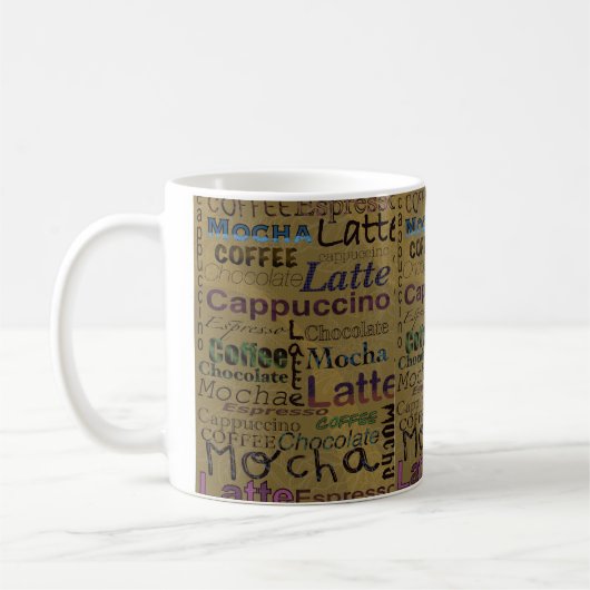 Duw me koffie op koffiemok (Links)