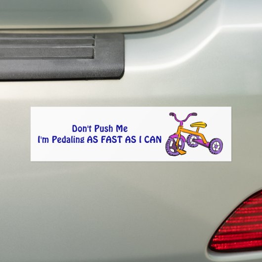 Duw me niet - Bumpersticker (Op auto)
