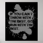 Duw met de beste geforceerde Discus Thrower Gift Poster (Voorkant)