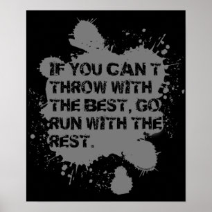 Duw met de beste geforceerde Discus Thrower Gift Poster