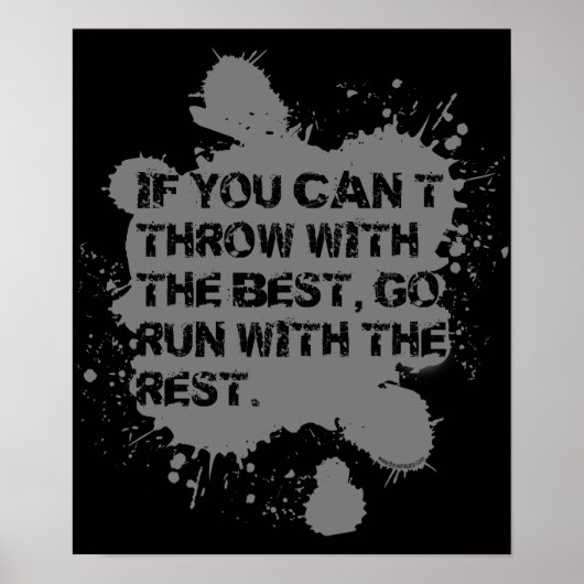 Duw met de beste geforceerde Discus Thrower Gift Poster (Voorkant)