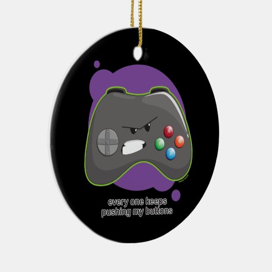 Duw mijn Buttonnen Keramisch Ornament (Rechts)