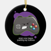 Duw mijn Buttonnen Keramisch Ornament (Voorkant)