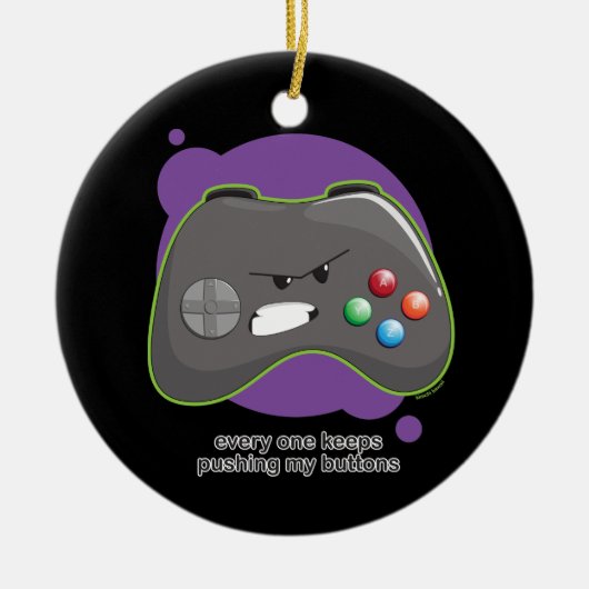 Duw mijn Buttonnen Keramisch Ornament (Voorkant)