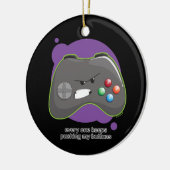 Duw mijn Buttonnen Keramisch Ornament (Links)