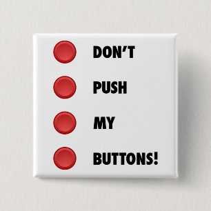 Duw mijn Buttonnen niet! Vierkante Button 5,1 Cm
