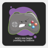 Duw mijn Buttonnen Vierkante Sticker (Voorkant)