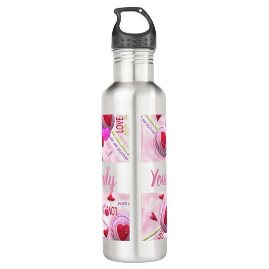 Duw mijn Buttonnen Waterfles (Achterkant)