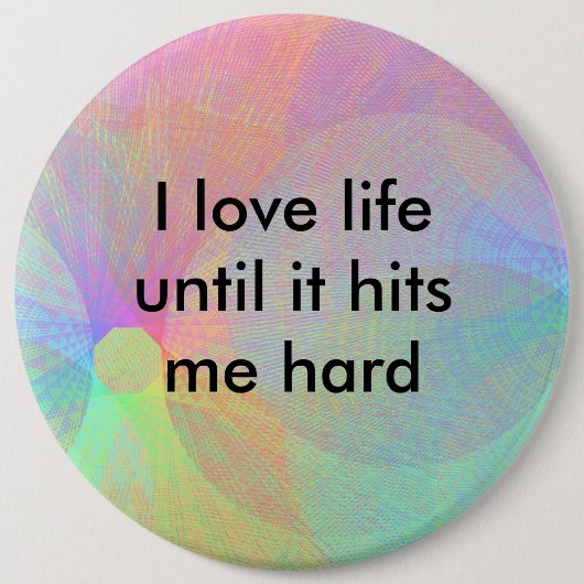 Duw mijn knopen niet!!! ronde button 6,0 cm (Voorkant)
