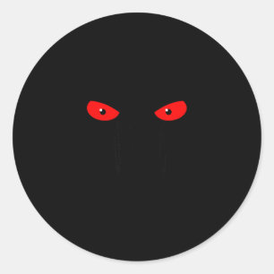 Duw niet aan mijn knoppen_ Rode ogen _ Sarcastisch Ronde Sticker