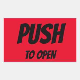 DUW OM DE DEUR TE OPENEN RECHTHOEKIGE STICKER