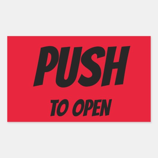 DUW OM DE DEUR TE OPENEN RECHTHOEKIGE STICKER (Voorkant)