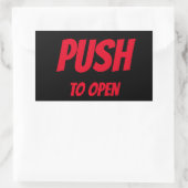 DUW OM DE DEUR TE OPENEN RECHTHOEKIGE STICKER (Tas)