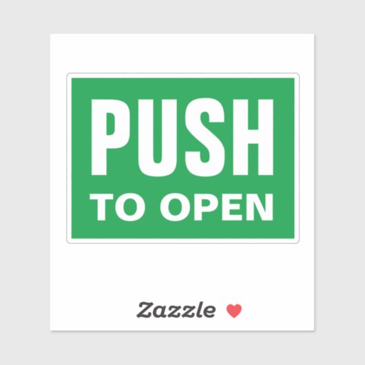 Duw op vinylstickers voor open deur sticker (Vel)