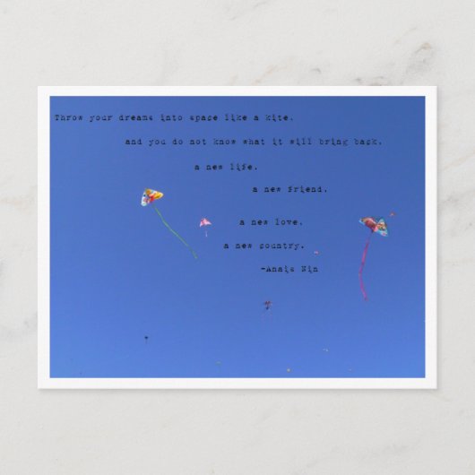 Duw uw dromen in ruimte-briefkaart briefkaart (Voorkant)