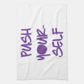 Duw uw uw eigen Motivatie werkstroomgym Theedoek (Verticaal)