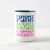 Duw uw uw grenzen tweekleurige koffiemok (Center)