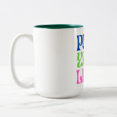 Duw uw uw grenzen tweekleurige koffiemok (Links)