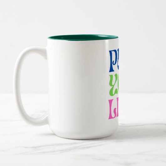 Duw uw uw grenzen tweekleurige koffiemok (Links)