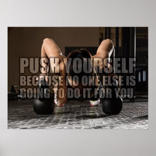 Duw uzelf - Geschiktheid voor workout Motivatie Poster