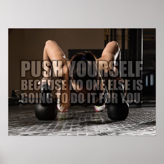 Duw uzelf - Geschiktheid voor workout Motivatie Poster (Voorkant)