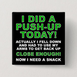 Duwde een grappige knop Badge Speld Vierkante Button 5,1 Cm