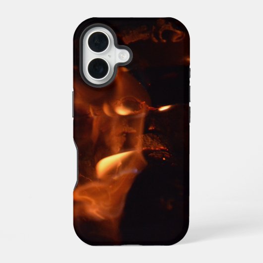 Duwelse Vlammen iPhone 16 Hoesje (Achterkant)