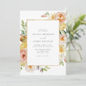 Duwen en pekel Floral Garden Weddenschap Kaart (Staand voorkant)