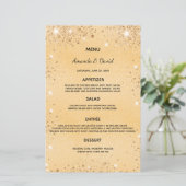 Duwmenu goud metaalglitterstof elegant (Staand voorkant)