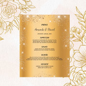 Duwmenu goud metaalglitterstof elegant
