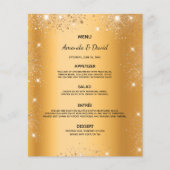 Duwmenu goud metaalglitterstof elegant (Voorkant)